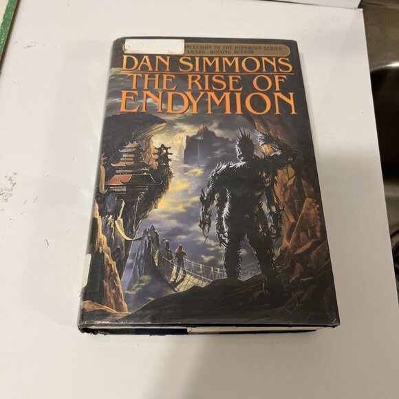 The Rise of Endymion Dan Simmons HCDJ 1st/1st 9780553106527 Ex-Lib See Pics - Picture 1 of 10